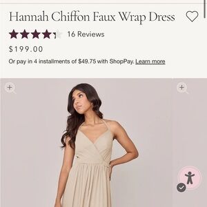 Revelry Hannah Chiffon Faux Wrap Bridesmaid Dress